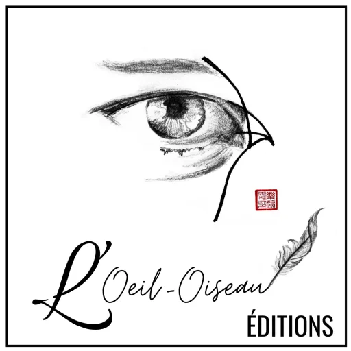 Logo des Éditions Œil-Oiseau : un œil dessiné au fusain
